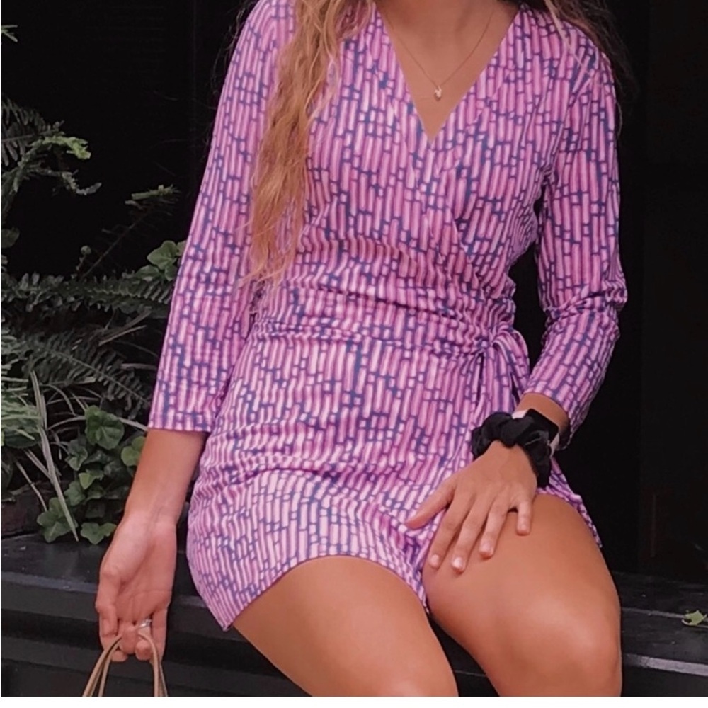 Lilly Pulitzer Pink and Gray Patterned Dress